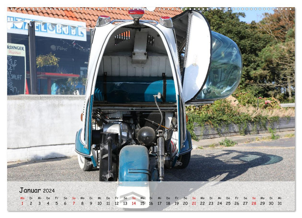Messerschmitt Kabinenroller KR 200 Fahren unter dem Radar (CALVENDO Premium Wandkalender 2024)