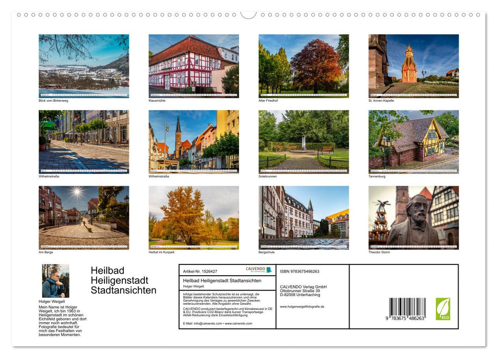 Heilbad Heiligenstadt Vues sur la ville (Calvendo Premium Calendrier mural 2024) 