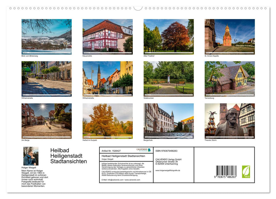 Heilbad Heiligenstadt Stadtansichten (CALVENDO Premium Wandkalender 2024)