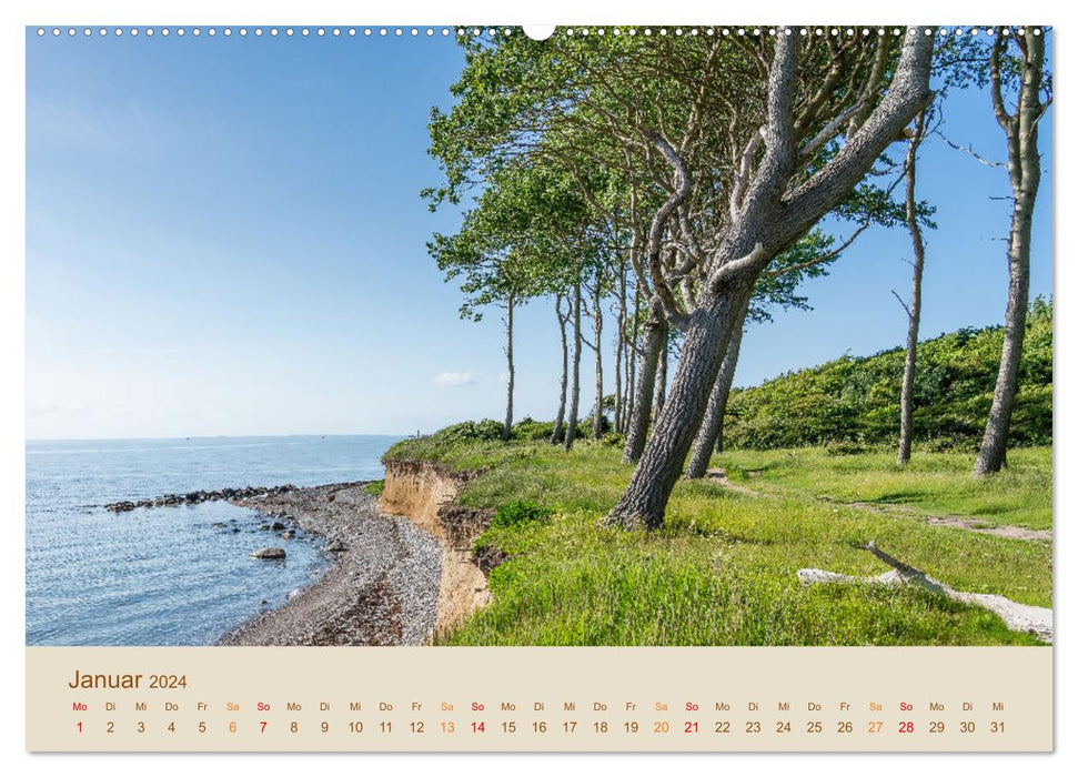 Zauberhaftes Fünen mit den Inseln Helnæs, Tåsinge und Langeland (CALVENDO Wandkalender 2024)