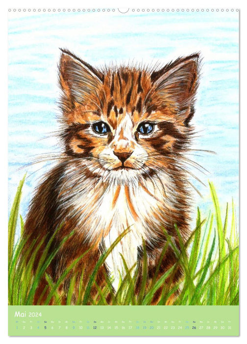 PortraiTierART Zauberhafte Tierzeichnungen (CALVENDO Wandkalender 2024)