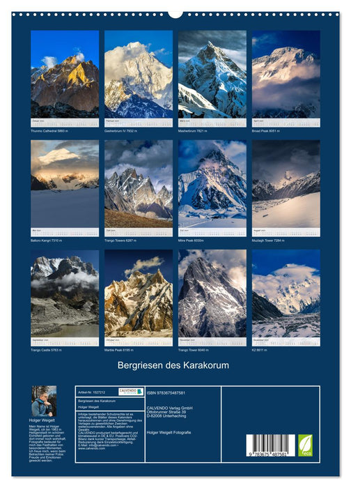 Bergriesen des Karakorum (CALVENDO Premium Wandkalender 2024)