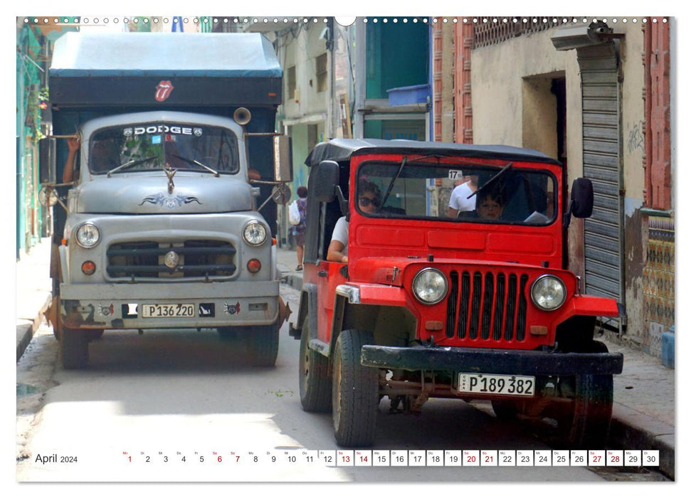 LKW Veteranen - Oldtimer der Marke Dodge in Kuba (CALVENDO Wandkalender 2024)