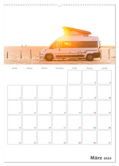 Agenda annuel Vanlife (calendrier mural CALVENDO Premium 2024) 