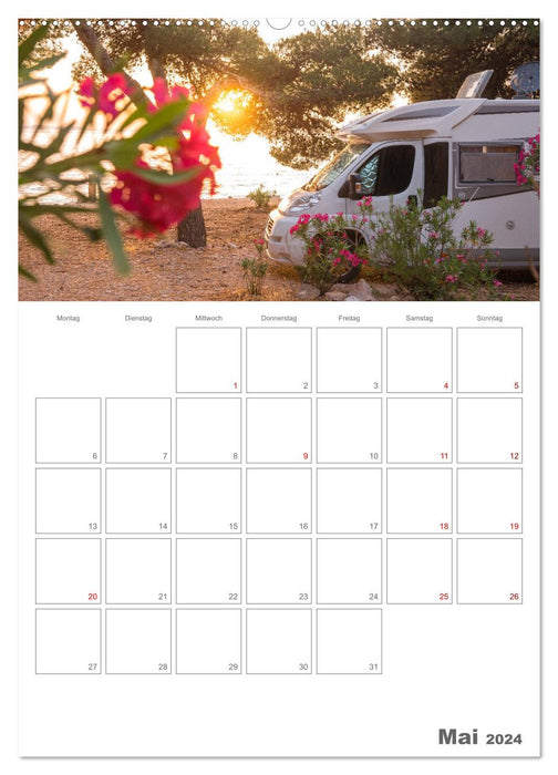 Planificateur annuel pour camping-car (Calvendo Premium Wall Calendar 2024) 