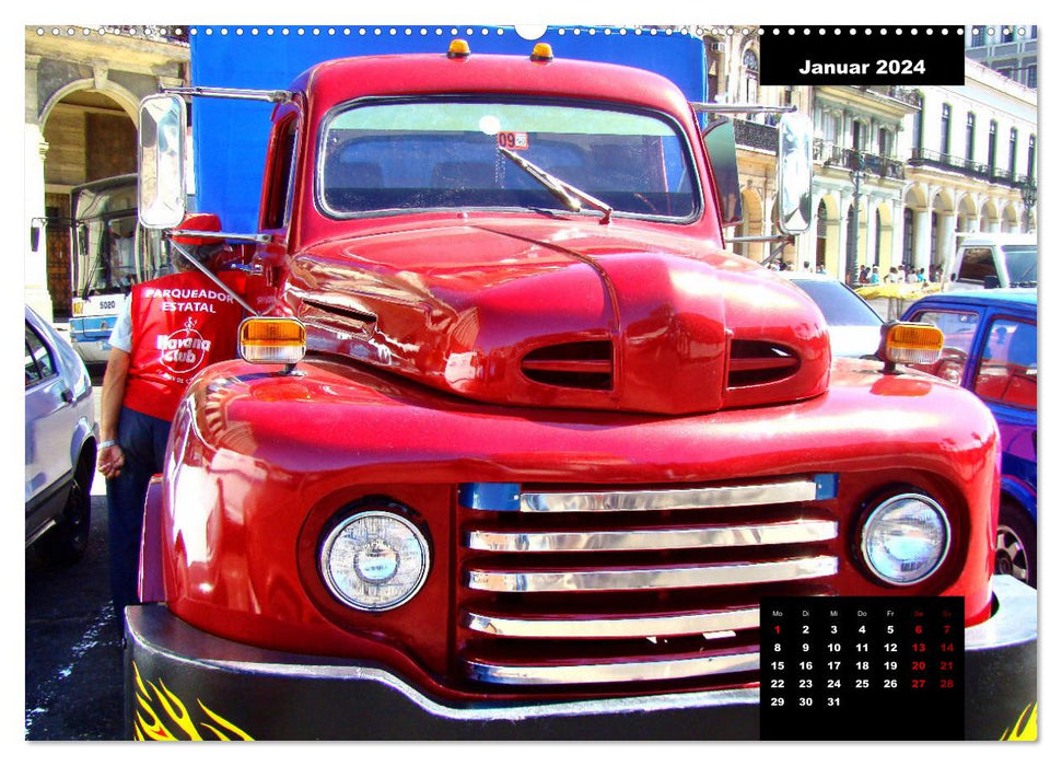 FORD TRUCKS IN KUBA - Veteranen der Strasse (CALVENDO Wandkalender 2024)