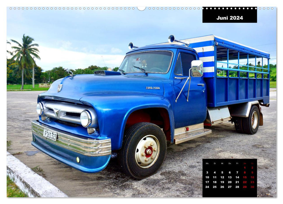FORD TRUCKS IN KUBA - Veteranen der Strasse (CALVENDO Wandkalender 2024)