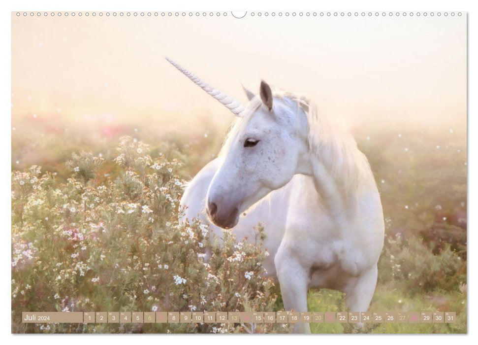 Unicorn magic - graceful unicorn pictures (CALVENDO Premium Wall Calendar 2024) 