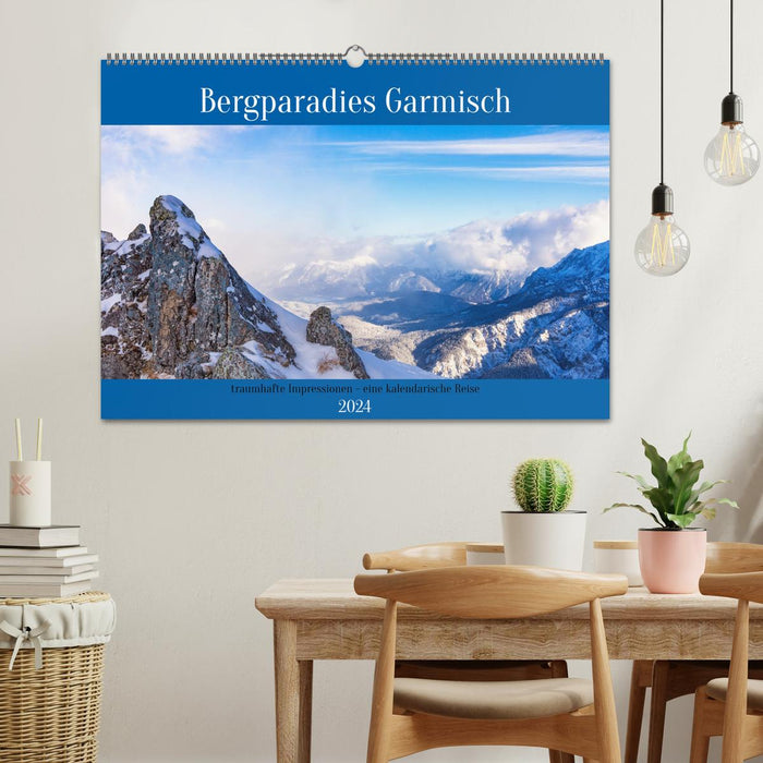 Mountain paradise Garmisch - fantastic impressions (CALVENDO wall calendar 2024) 