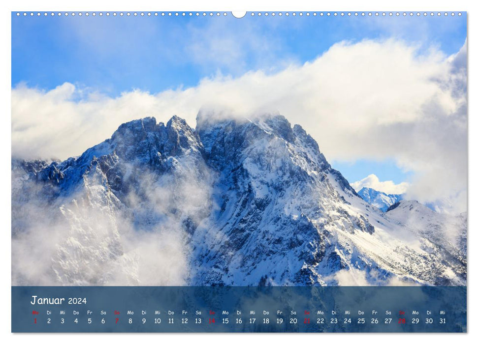 Mountain paradise Garmisch - fantastic impressions (CALVENDO wall calendar 2024) 