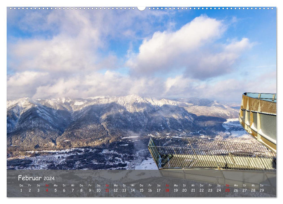 Mountain paradise Garmisch - fantastic impressions (CALVENDO wall calendar 2024) 