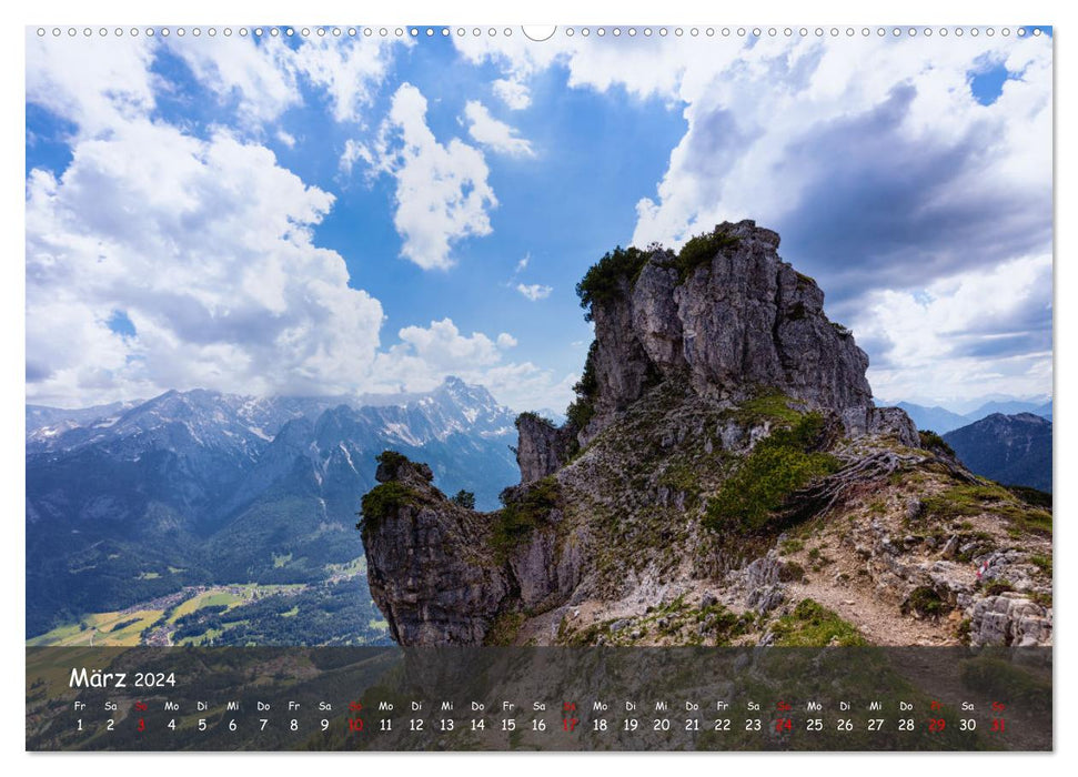 Mountain paradise Garmisch - fantastic impressions (CALVENDO wall calendar 2024) 