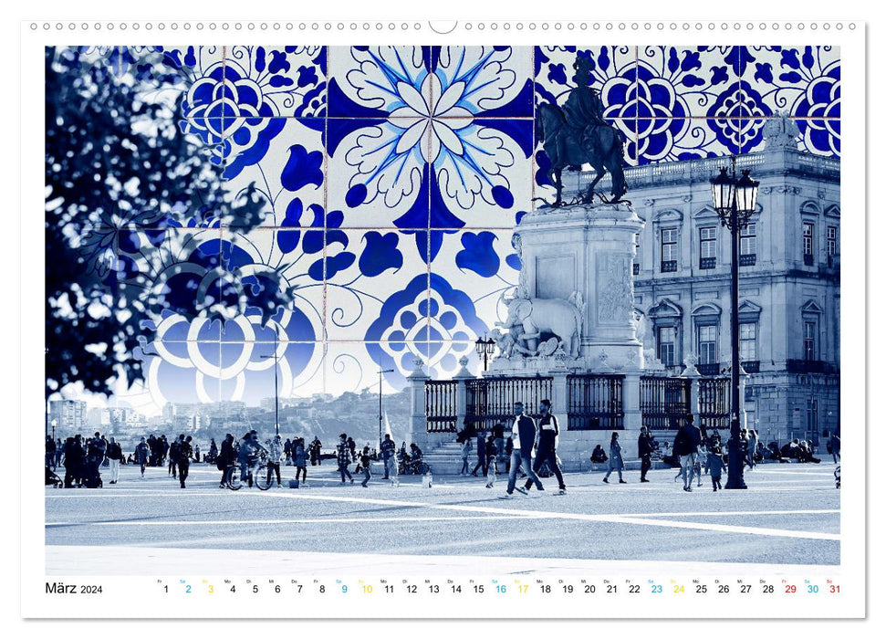 Lisbon One Day (CALVENDO Premium Wall Calendar 2024) 