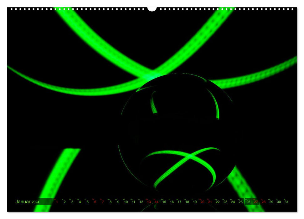 Light paintings with the glass ball (CALVENDO Premium Wall Calendar 2024) 