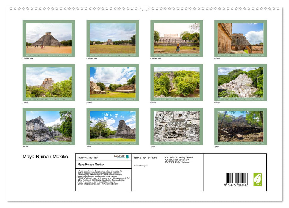 Mayan Ruins Mexico (CALVENDO Premium Wall Calendar 2024) 