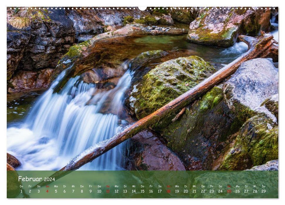 Faszinierende Naturschauspiele - imposante Klamm und Wasserfall Fotografie (CALVENDO Premium Wandkalender 2024)