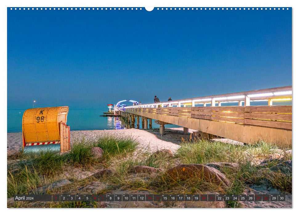 Stations balnéaires de la mer Baltique dans la baie de Lübeck (Calendrier mural CALVENDO Premium 2024) 