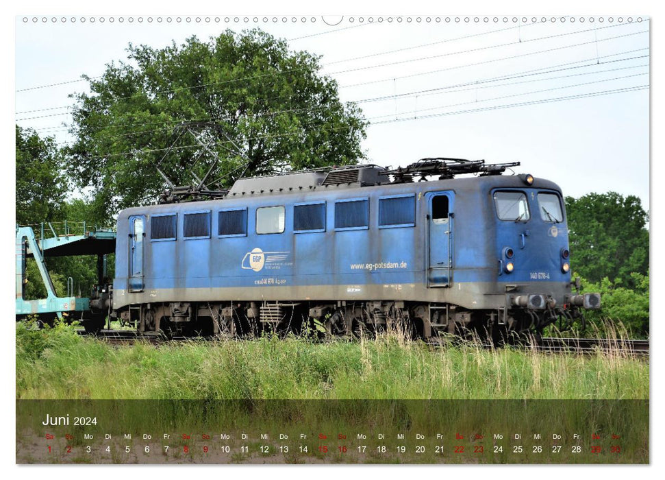 Electric locomotives - train impressions (CALVENDO Premium wall calendar 2024) 