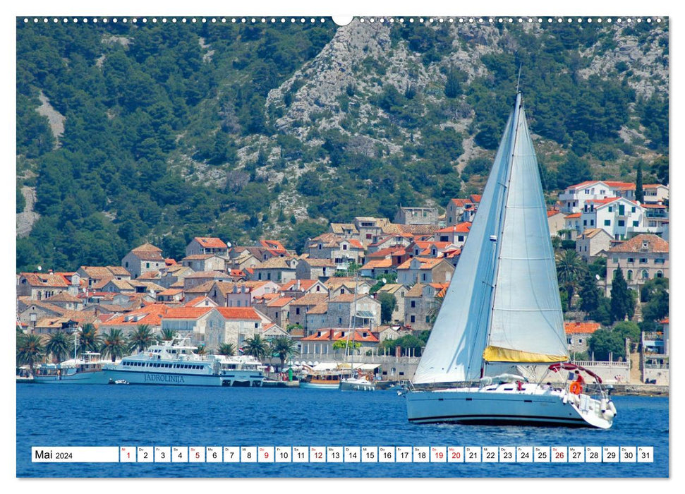 Segelparadies Kroatien (CALVENDO Premium Wandkalender 2024)