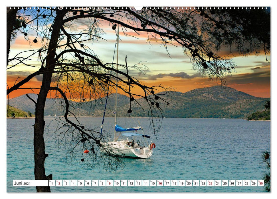 Sailing paradise Croatia (CALVENDO Premium wall calendar 2024) 