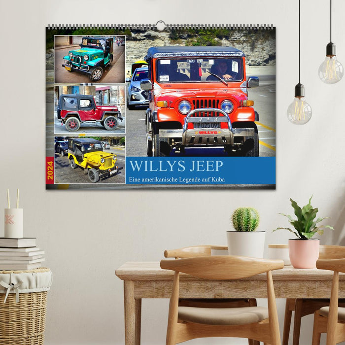 Willys Jeep - Une légende américaine à Cuba (Calendrier mural CALVENDO 2024)