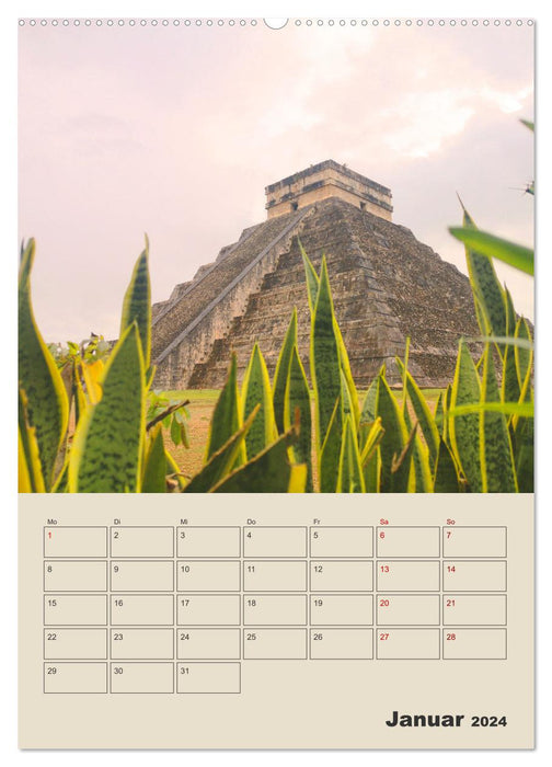 Mexiko Yucatán Terminplaner (CALVENDO Premium Wandkalender 2024)