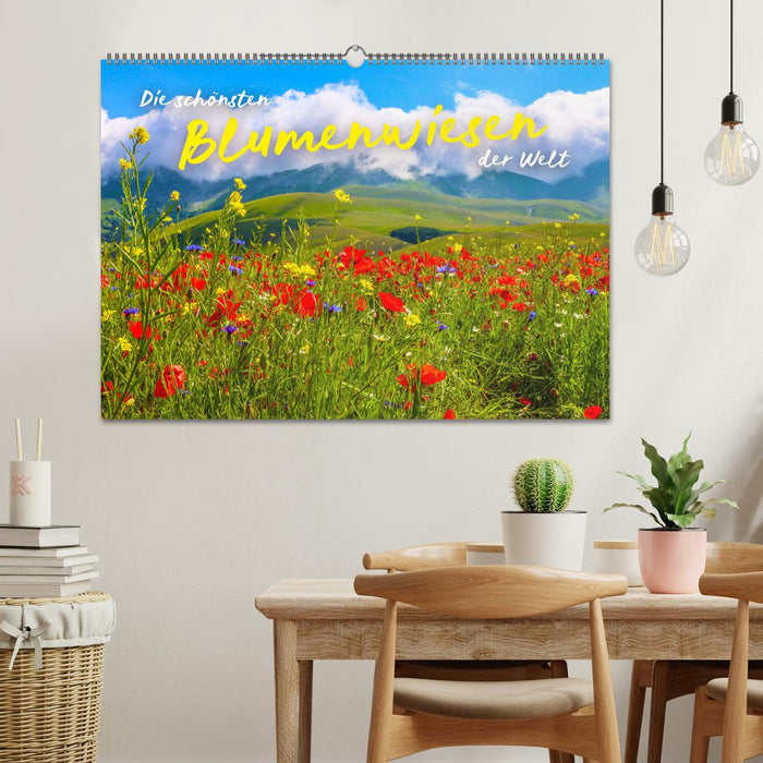 The most beautiful flower meadows in the world (CALVENDO wall calendar 2024) 