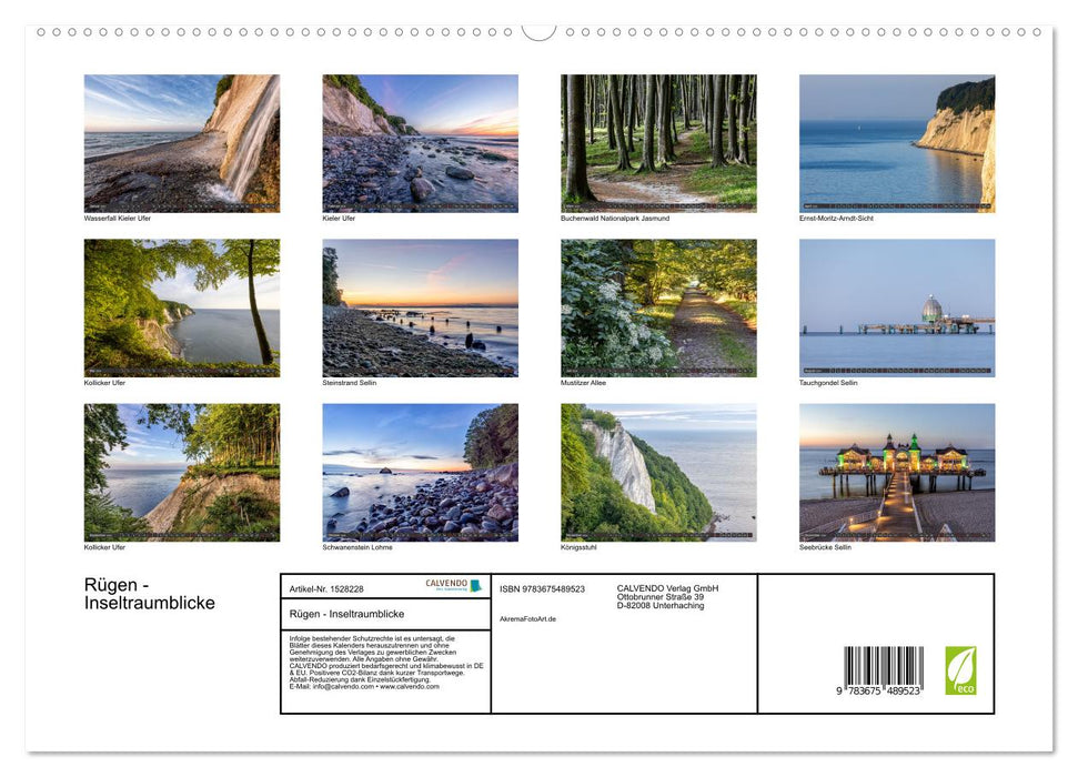 Rügen - dream island views (CALVENDO Premium Wall Calendar 2024) 