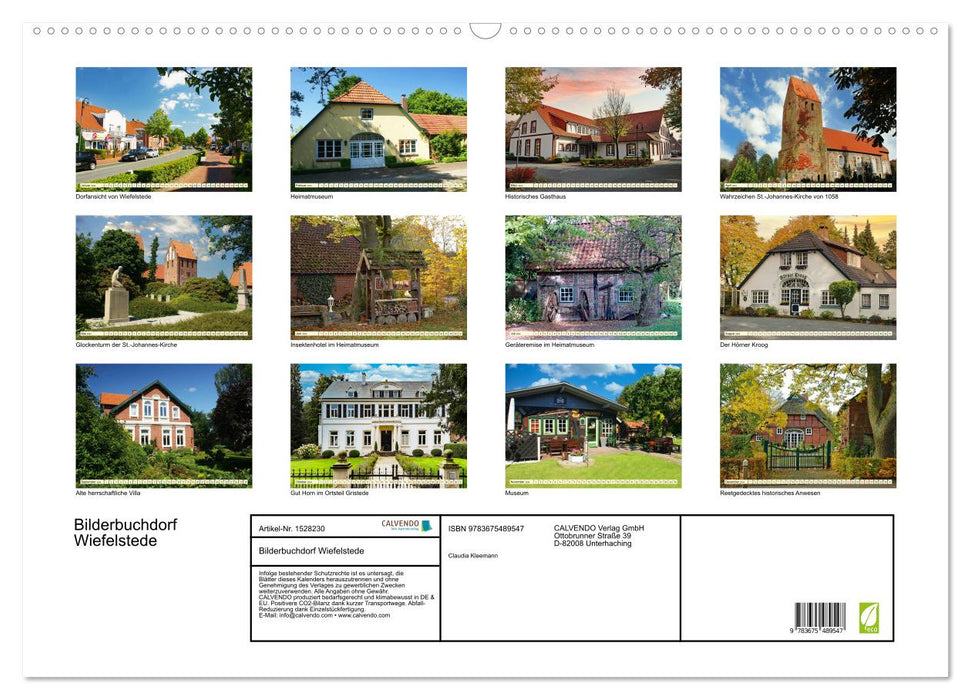 Picture book village Wiefelstede (CALVENDO wall calendar 2024) 