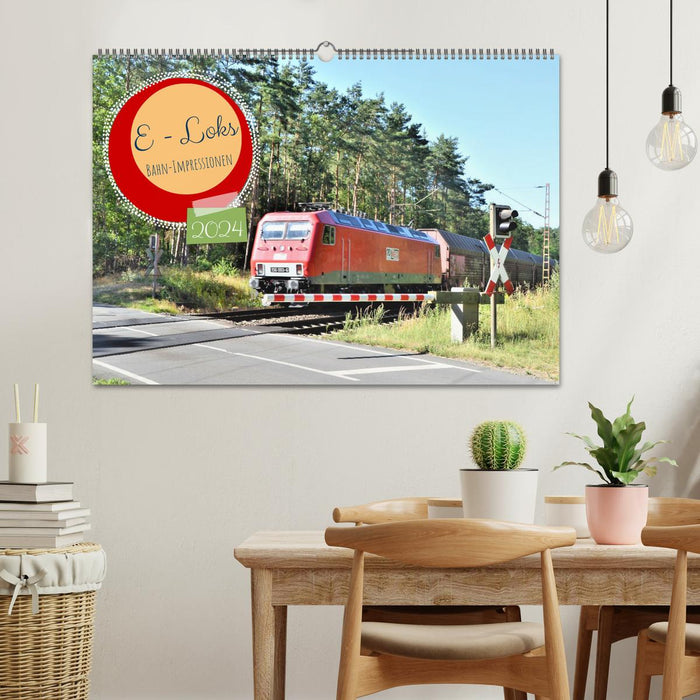 Electric locomotives - train impressions (CALVENDO wall calendar 2024) 