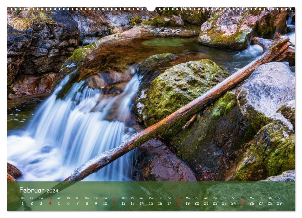 Faszinierende Naturschauspiele - imposante Klamm und Wasserfall Fotografie (CALVENDO Wandkalender 2024)