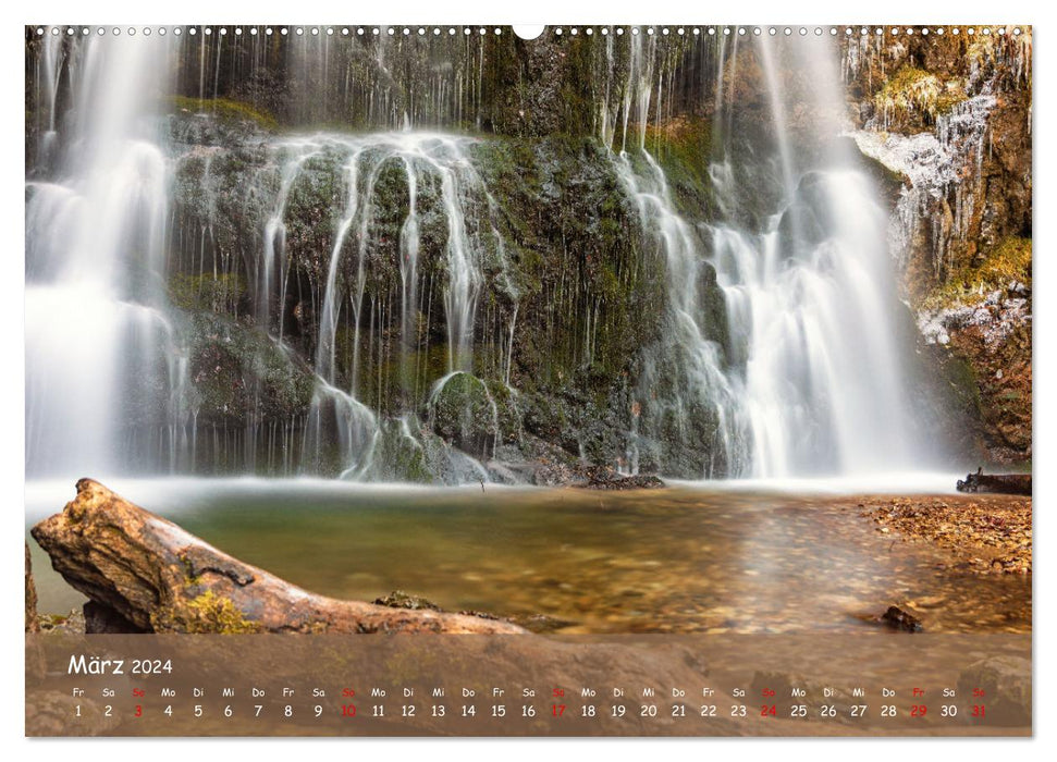 Fascinating natural spectacles - impressive gorge and waterfall photography (CALVENDO wall calendar 2024) 