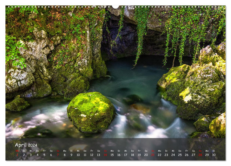 Faszinierende Naturschauspiele - imposante Klamm und Wasserfall Fotografie (CALVENDO Wandkalender 2024)