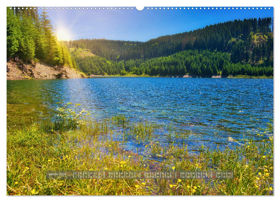 Bodies of water in southern Thuringia (CALVENDO wall calendar 2024) 