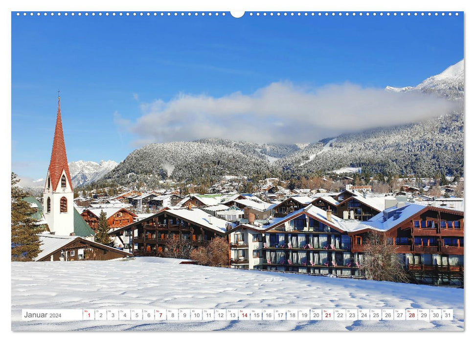 Picturesque Seefeld in Tyrol (CALVENDO Premium Wall Calendar 2024) 