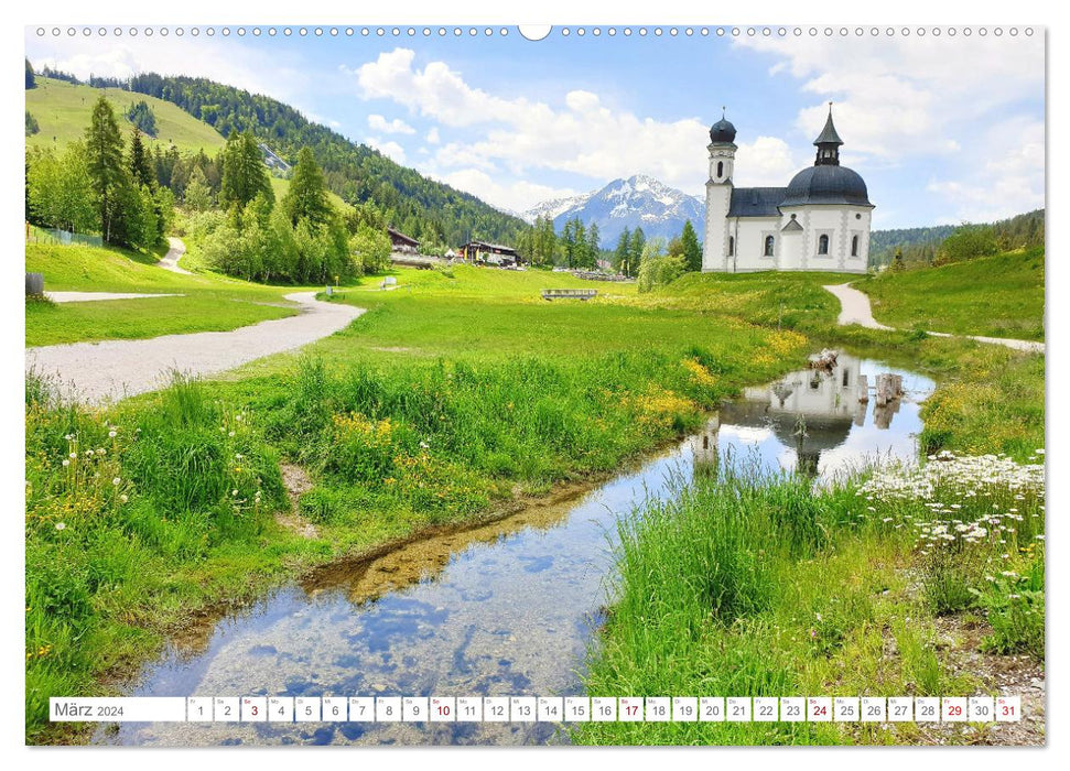 Picturesque Seefeld in Tyrol (CALVENDO Premium Wall Calendar 2024) 