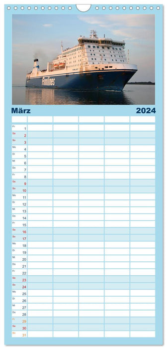 Shipspotting Travemünde (CALVENDO Familienplaner 2024)