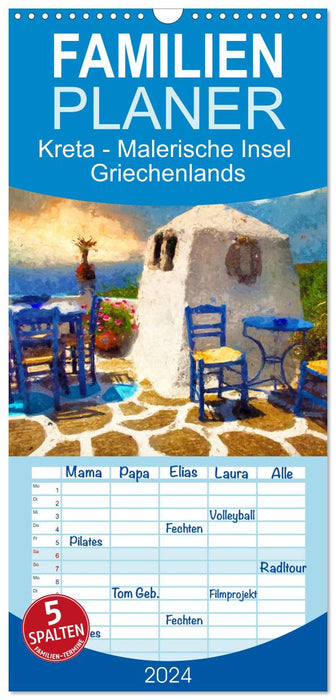 Kreta - Malerische Insel Griechenlands (CALVENDO Familienplaner 2024)