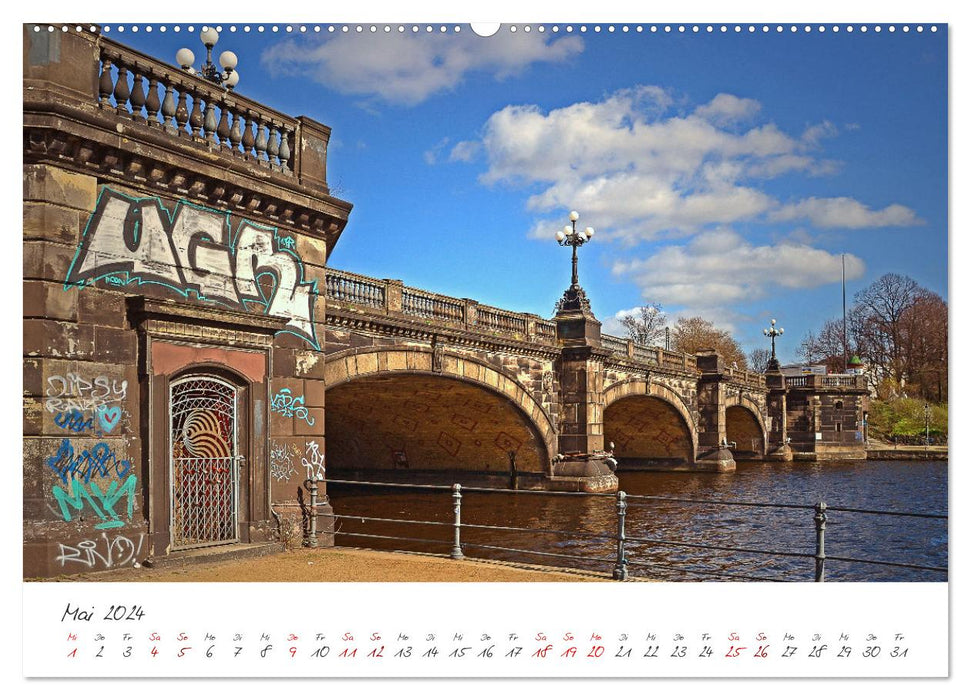 Vues de l'Alster à Hambourg (Calvendo Premium Wall Calendar 2024) 