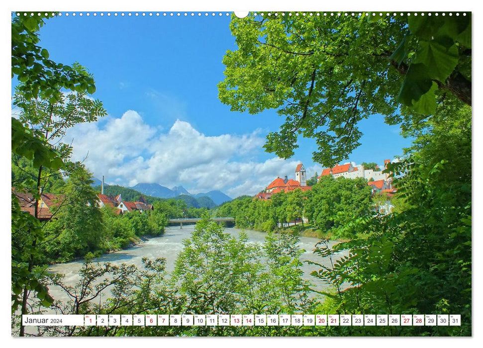 Füssen dans l'Allgäu – Ici, l'âme profite d'un moment romantique (Calendrier mural CALVENDO Premium 2024) 