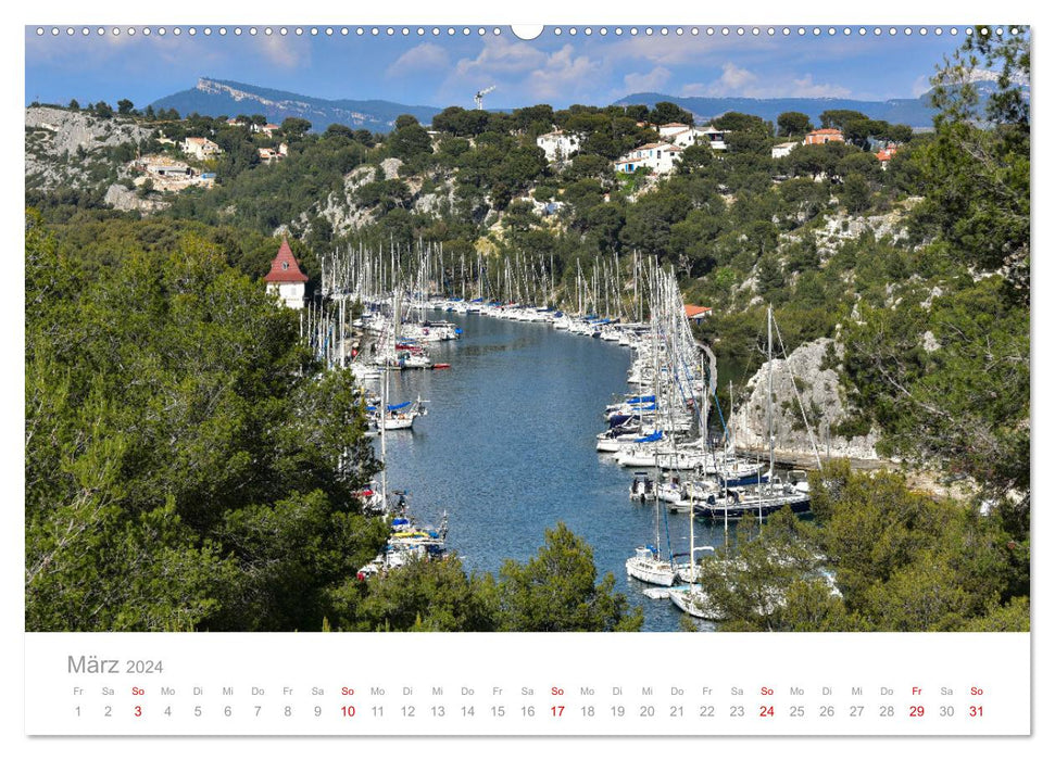 Cassis und die Calanques von Marseille (CALVENDO Premium Wandkalender 2024)