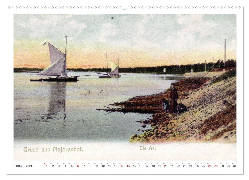 Strand-Bilder Anno 1900 - Rigas Seebäder in historischen Ansichten (CALVENDO Premium Wandkalender 2024)