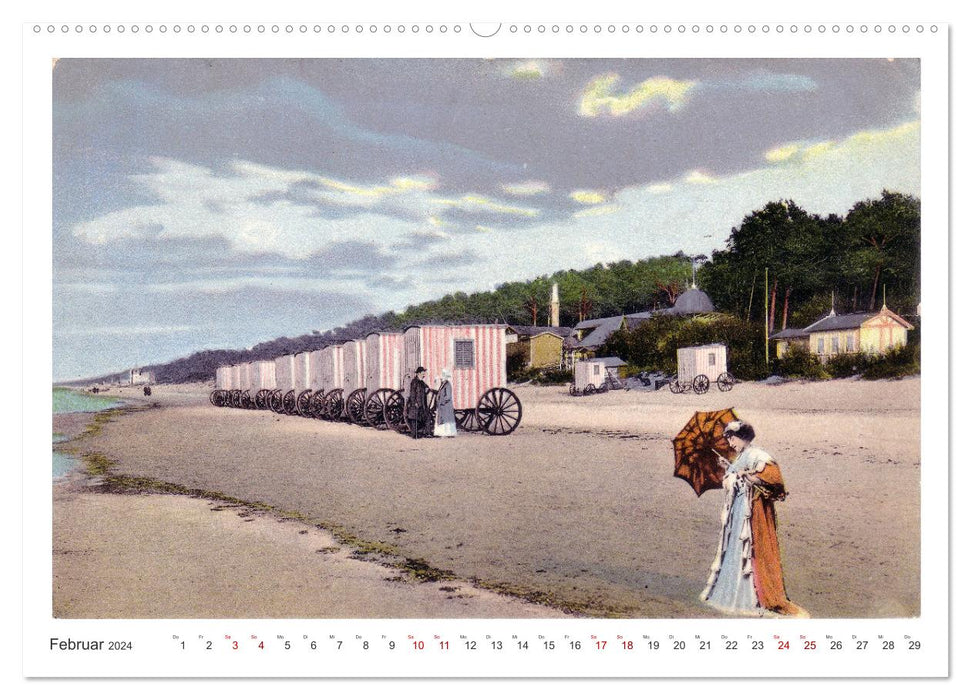 Beach pictures from Anno 1900 - Riga's seaside resorts in historical views (CALVENDO Premium Wall Calendar 2024) 