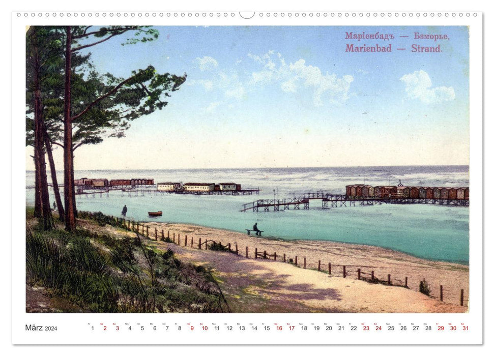 Strand-Bilder Anno 1900 - Rigas Seebäder in historischen Ansichten (CALVENDO Premium Wandkalender 2024)
