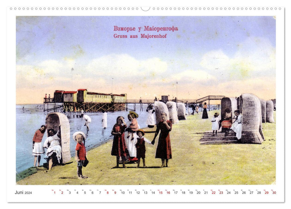 Photos de plage d'Anno 1900 - Les stations balnéaires de Riga dans des vues historiques (Calendrier mural CALVENDO Premium 2024) 