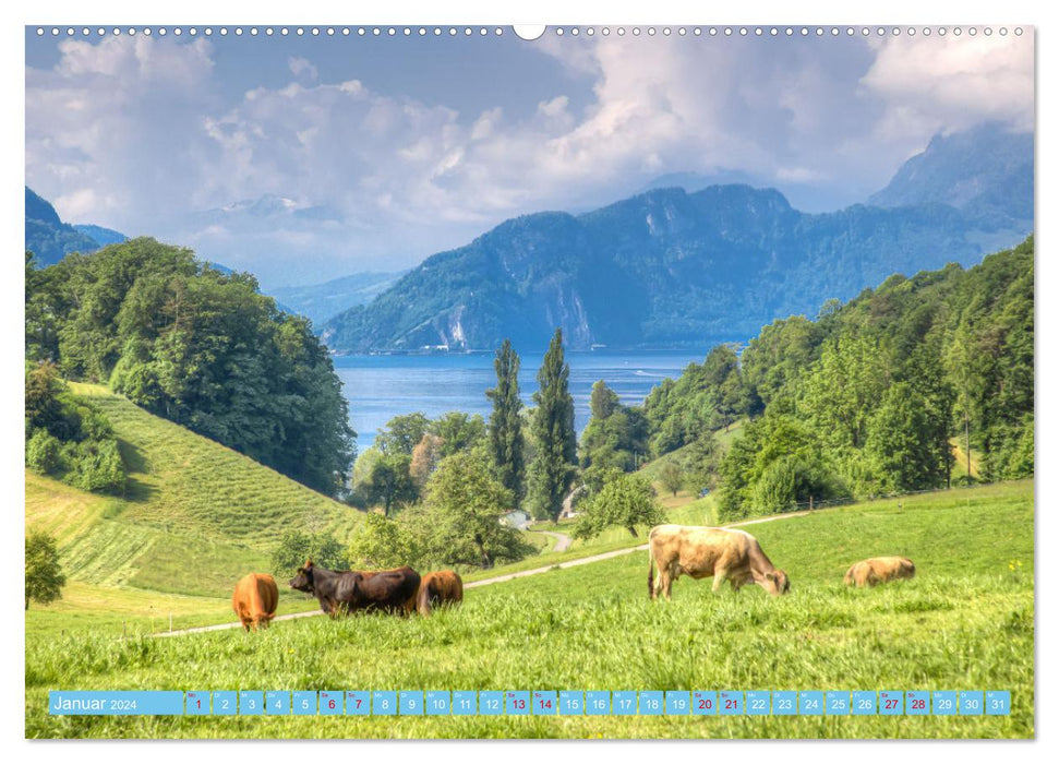 Vierwaldstättersee (CALVENDO Premium Wandkalender 2024)
