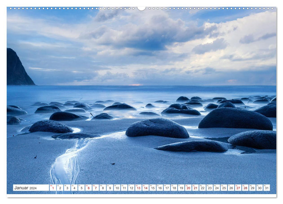 Dream beaches, sometimes tropically warm, sometimes Nordic cold (CALVENDO Premium Wall Calendar 2024) 