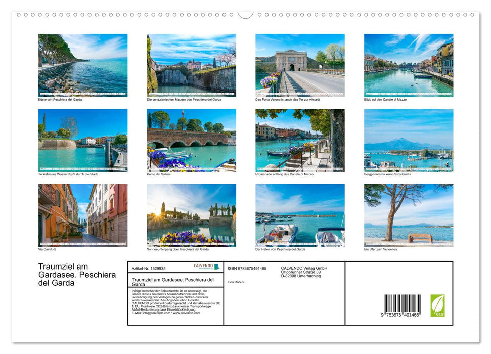 Destination de rêve sur le lac de Garde. Peschiera del Garda (Calvendo Premium Calendrier mural 2024) 