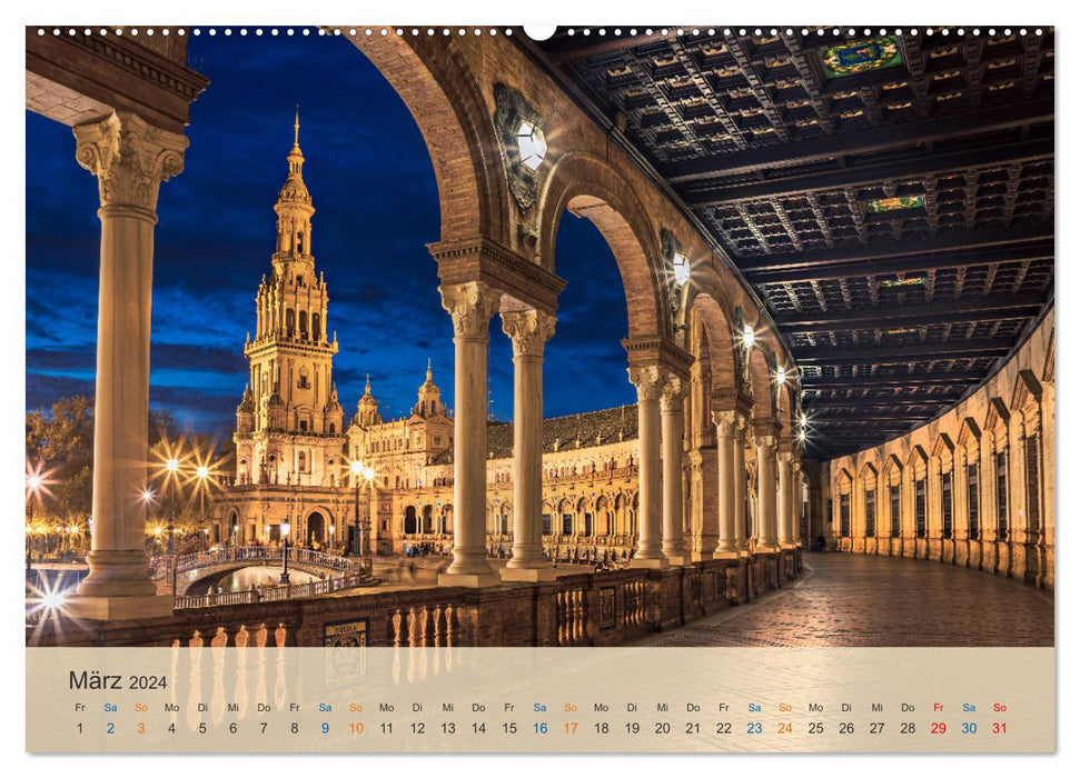 Sevilla - die andalusische Hauptstadt (CALVENDO Premium Wandkalender 2024)