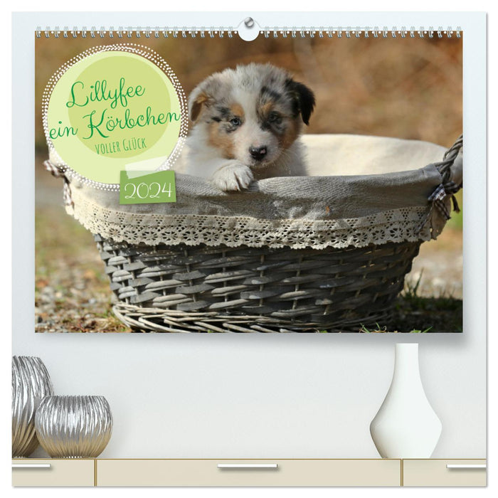 Lillyfee et un panier plein de bonheur (Calendrier mural CALVENDO Premium 2024) 